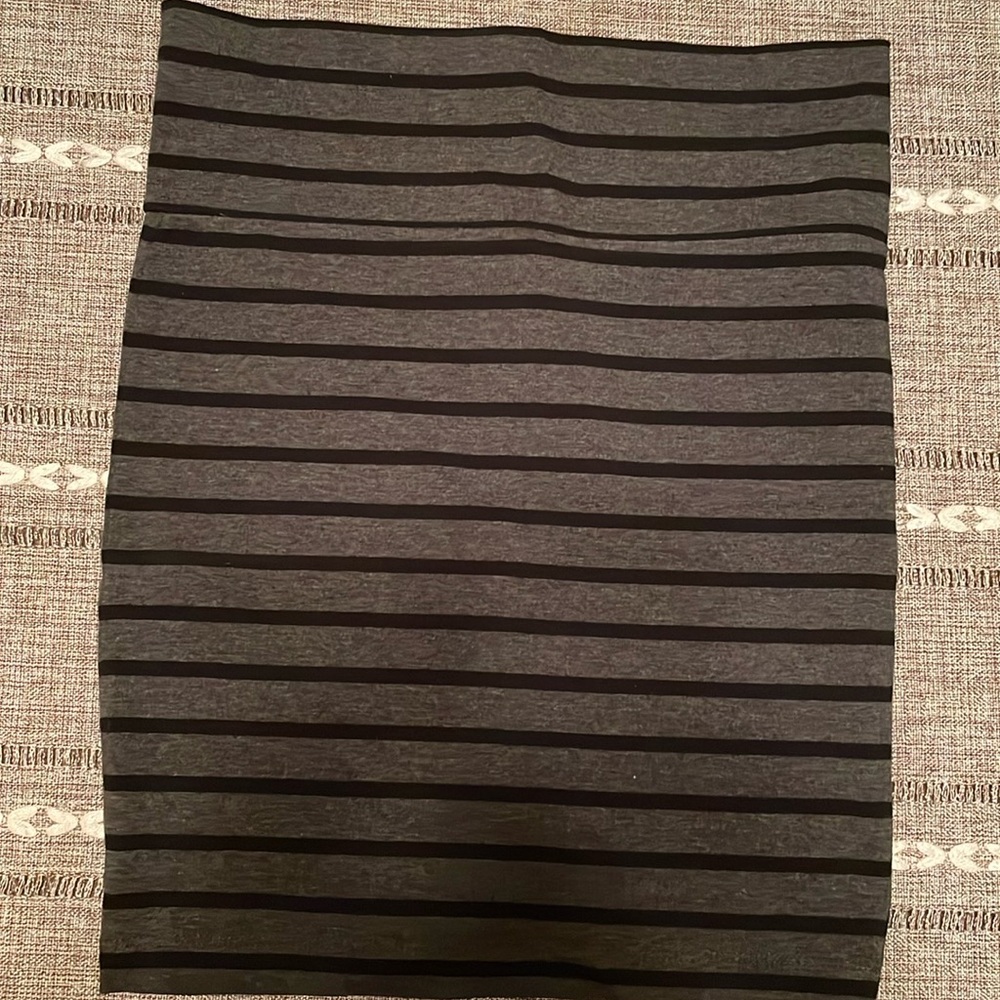 Striped Cotton Mini Skirt.